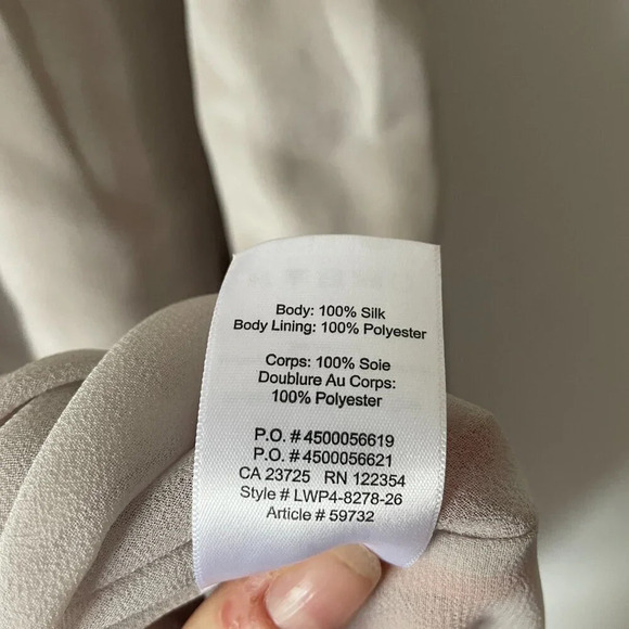 Aritzia Wilfred Bisous Silk Maxi Tank Dress White Cream - Picture 8 of 8